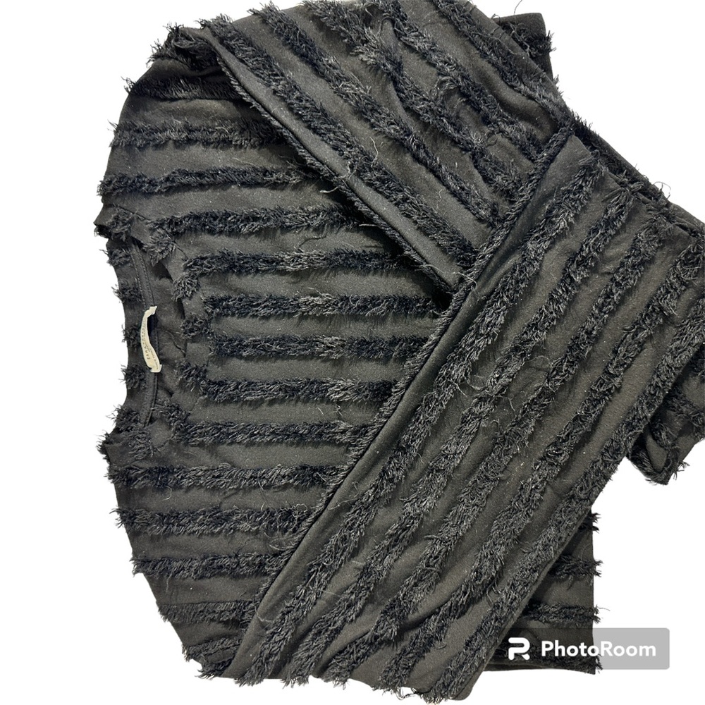 Zara Trafaluc Womens Black Fringe Long Sleeve Shirt - Picture 6 of 12